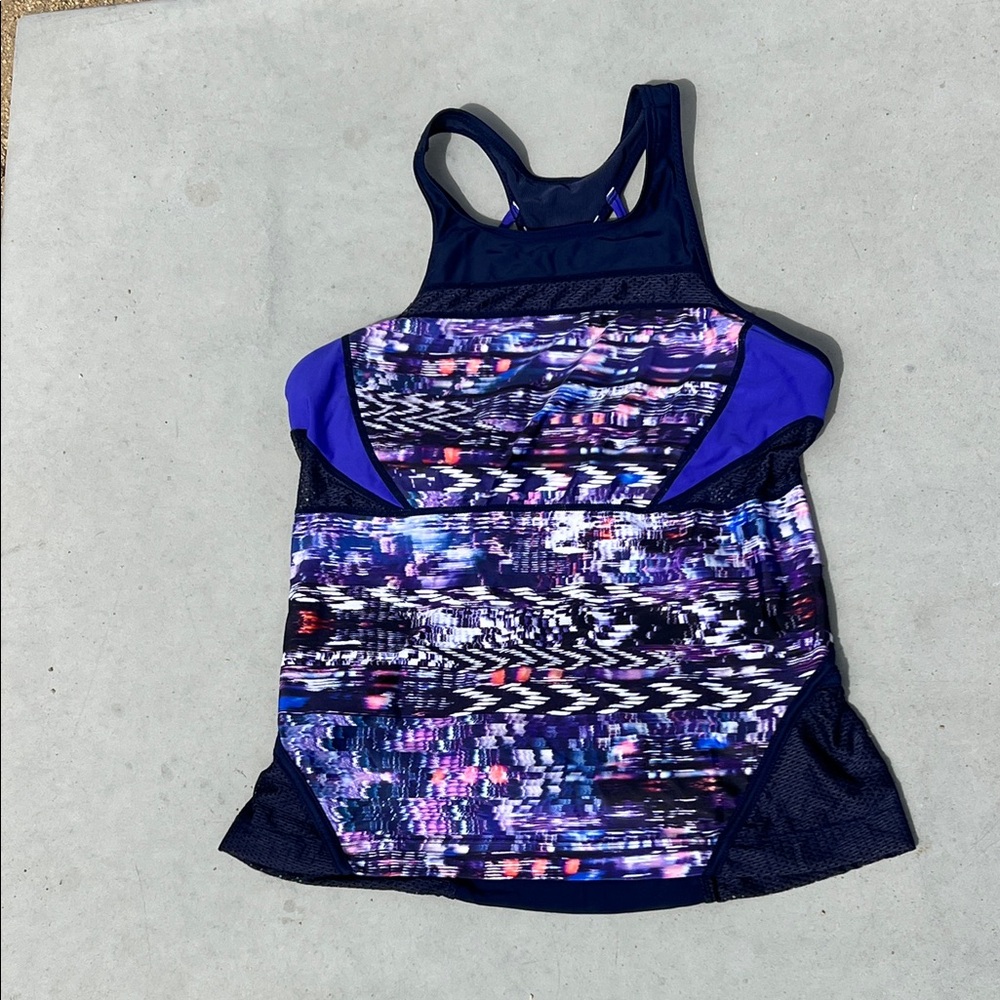 Athleta Vibrant Blue and Purple Women's Swimsuit top